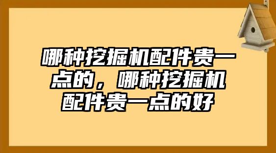 哪種挖掘機(jī)配件貴一點(diǎn)的，哪種挖掘機(jī)配件貴一點(diǎn)的好