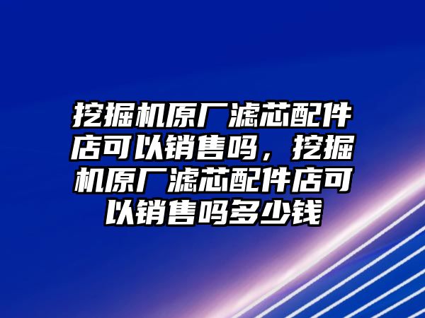 挖掘機(jī)原廠濾芯配件店可以銷售嗎，挖掘機(jī)原廠濾芯配件店可以銷售嗎多少錢