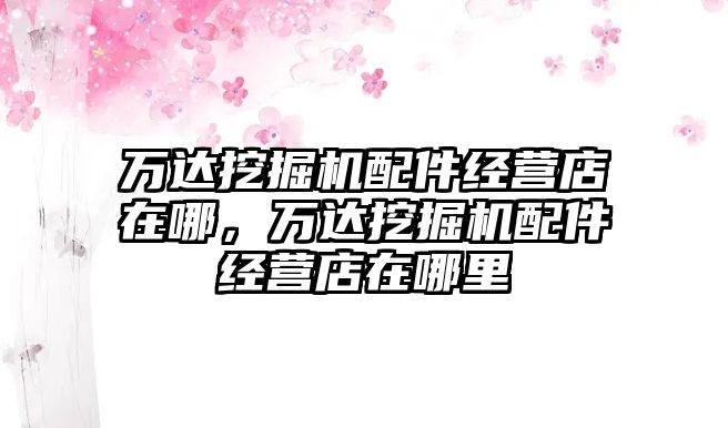 萬達(dá)挖掘機(jī)配件經(jīng)營店在哪，萬達(dá)挖掘機(jī)配件經(jīng)營店在哪里