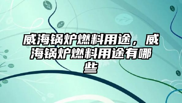 威海鍋爐燃料用途，威海鍋爐燃料用途有哪些