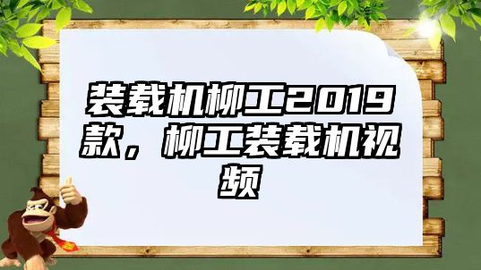 裝載機柳工2019款，柳工裝載機視頻