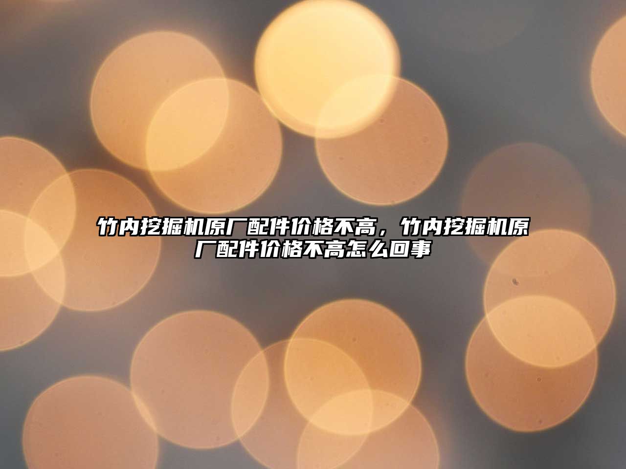 竹內挖掘機原廠配件價格不高，竹內挖掘機原廠配件價格不高怎么回事