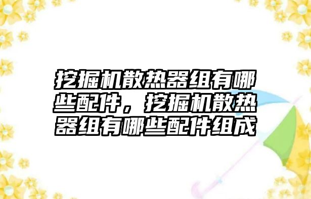 挖掘機散熱器組有哪些配件，挖掘機散熱器組有哪些配件組成