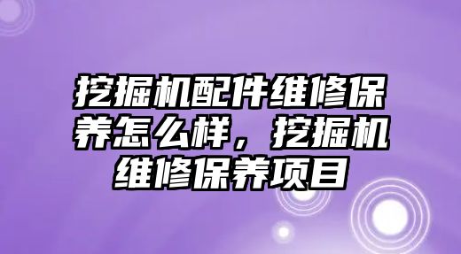 挖掘機配件維修保養(yǎng)怎么樣，挖掘機維修保養(yǎng)項目