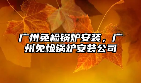 廣州免檢鍋爐安裝，廣州免檢鍋爐安裝公司