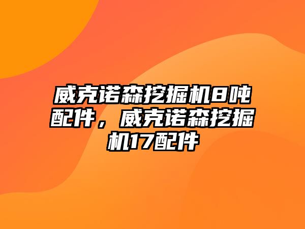 威克諾森挖掘機(jī)8噸配件，威克諾森挖掘機(jī)17配件