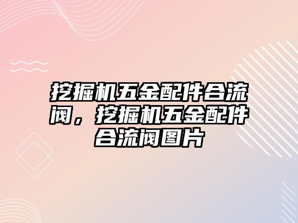 挖掘機(jī)五金配件合流閥，挖掘機(jī)五金配件合流閥圖片