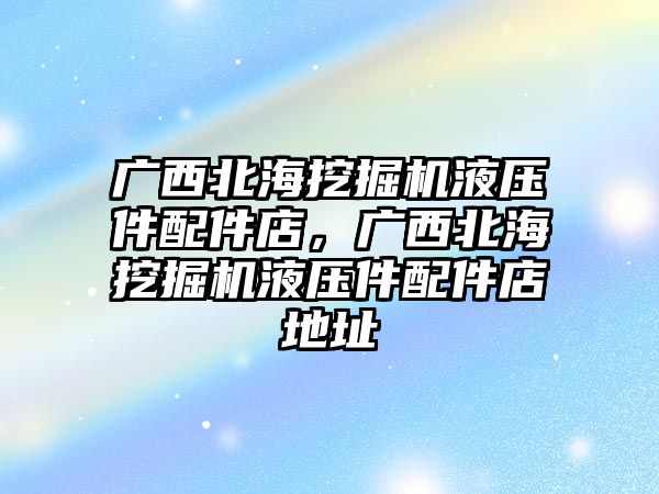 廣西北海挖掘機(jī)液壓件配件店，廣西北海挖掘機(jī)液壓件配件店地址