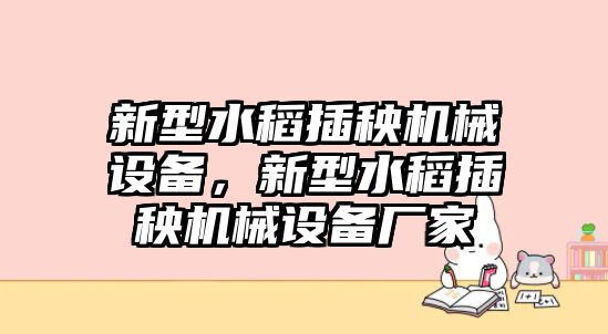 新型水稻插秧機(jī)械設(shè)備，新型水稻插秧機(jī)械設(shè)備廠家