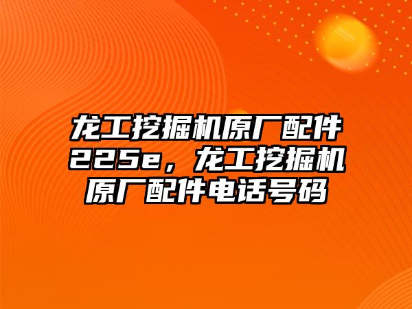 龍工挖掘機(jī)原廠配件225e，龍工挖掘機(jī)原廠配件電話號(hào)碼