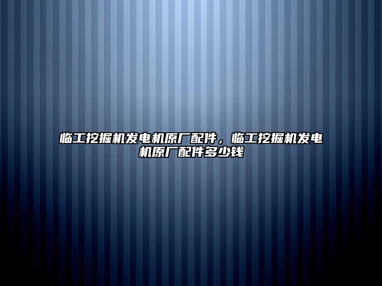 臨工挖掘機發(fā)電機原廠配件，臨工挖掘機發(fā)電機原廠配件多少錢