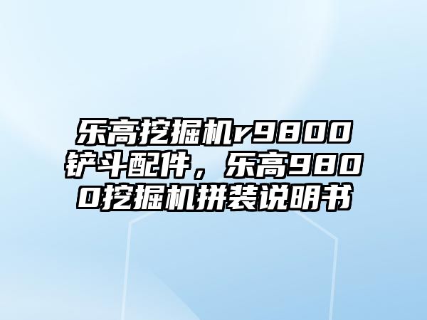 樂高挖掘機(jī)r9800鏟斗配件，樂高9800挖掘機(jī)拼裝說明書