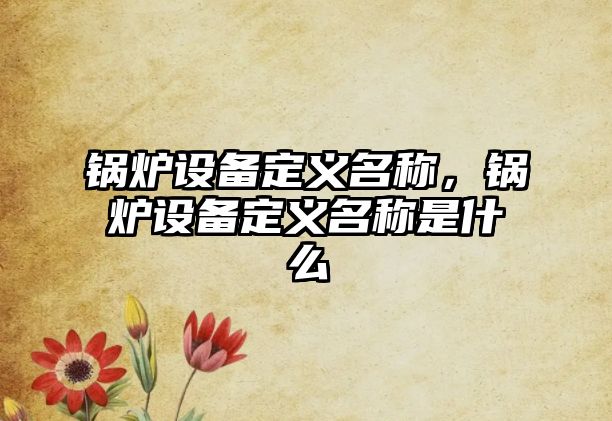 鍋爐設(shè)備定義名稱，鍋爐設(shè)備定義名稱是什么