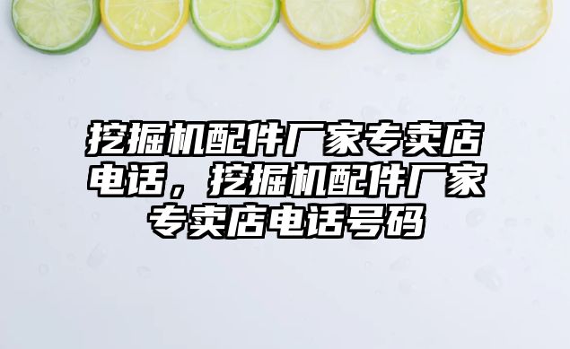 挖掘機(jī)配件廠家專賣店電話，挖掘機(jī)配件廠家專賣店電話號(hào)碼