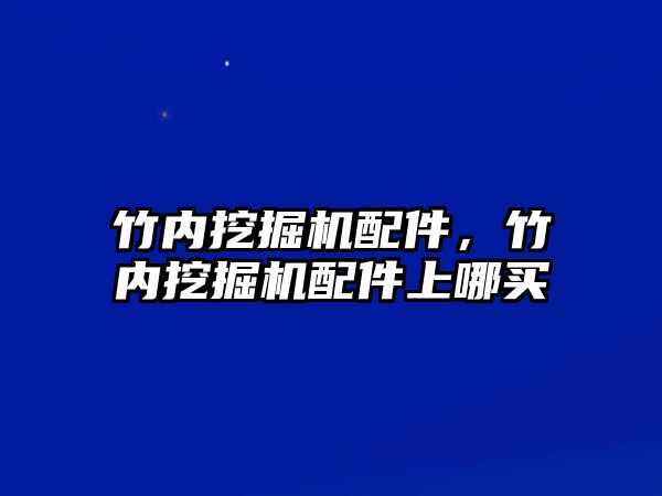 竹內(nèi)挖掘機配件，竹內(nèi)挖掘機配件上哪買