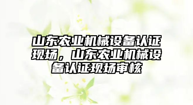 山東農(nóng)業(yè)機(jī)械設(shè)備認(rèn)證現(xiàn)場(chǎng)，山東農(nóng)業(yè)機(jī)械設(shè)備認(rèn)證現(xiàn)場(chǎng)審核