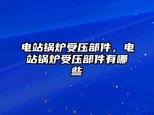 電站鍋爐受壓部件，電站鍋爐受壓部件有哪些