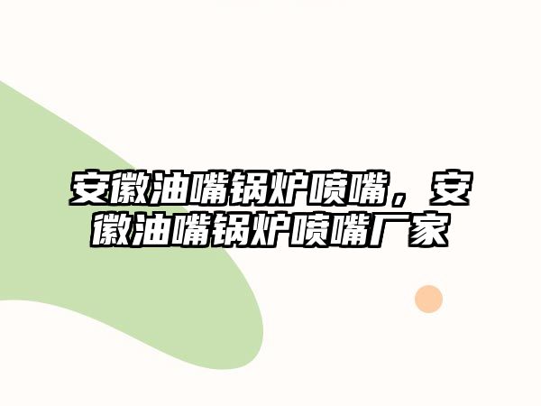 安徽油嘴鍋爐噴嘴，安徽油嘴鍋爐噴嘴廠家