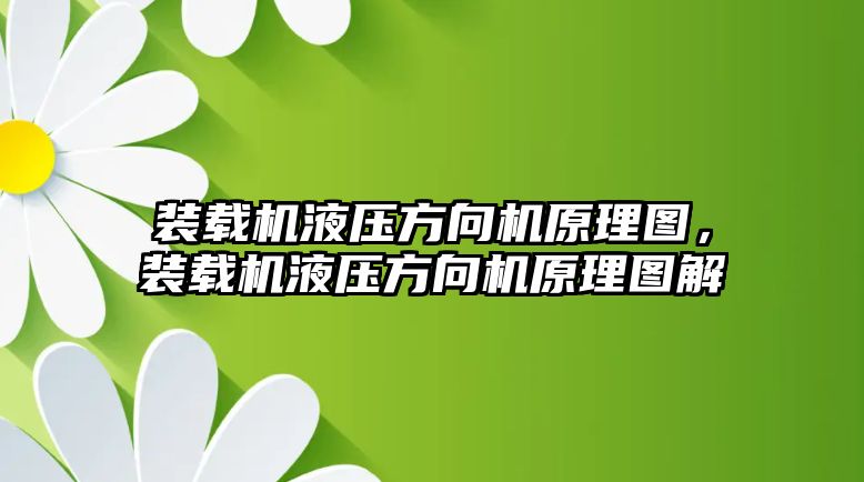 裝載機液壓方向機原理圖，裝載機液壓方向機原理圖解