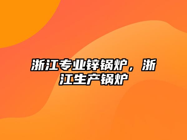 浙江專業(yè)鋅鍋爐，浙江生產鍋爐