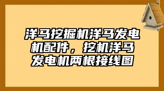 洋馬挖掘機(jī)洋馬發(fā)電機(jī)配件，挖機(jī)洋馬發(fā)電機(jī)兩根接線圖