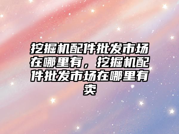 挖掘機配件批發(fā)市場在哪里有，挖掘機配件批發(fā)市場在哪里有賣