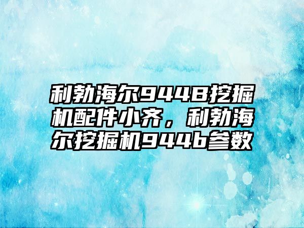 利勃海爾944B挖掘機(jī)配件小齊，利勃海爾挖掘機(jī)944b參數(shù)