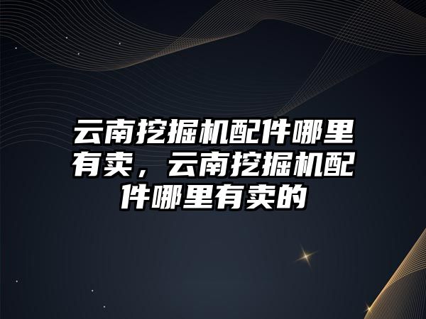 云南挖掘機配件哪里有賣，云南挖掘機配件哪里有賣的